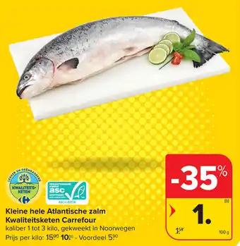 Kleine Hele Atlantische Zalm Kwaliteitsketen Carrefour