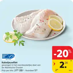Carrefour Kabeljauwfilet aanbieding