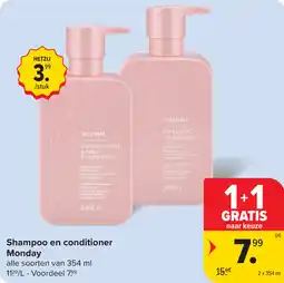 Carrefour Shampoo en conditioner Monday aanbieding