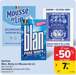 Carrefour Gamma Blan, Remy en Mousse de Lin aanbieding