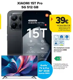 Carrefour Xiaomi 15T Pro 5G aanbieding