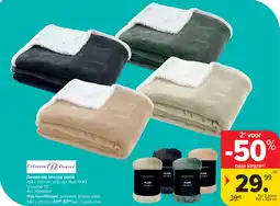 Carrefour Création Dourev Gevoerde Sherpa Plaid aanbieding