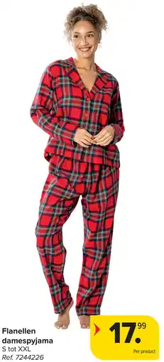 Carrefour Flanellen damespyjama aanbieding