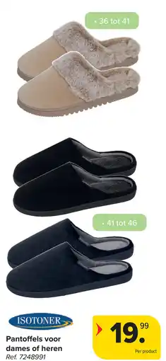 Carrefour Isotoner Pantoffels voor Dames of Heren aanbieding