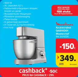 Carrefour Moulinex Keukenrobot QA810D01 Masterchef aanbieding