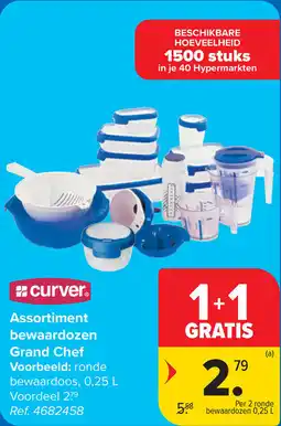 Carrefour Curver Assortiment bewaardozen Grand Chef aanbieding