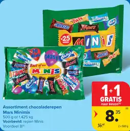 Carrefour Assortiment Chocoladerepen Mars Minimix aanbieding
