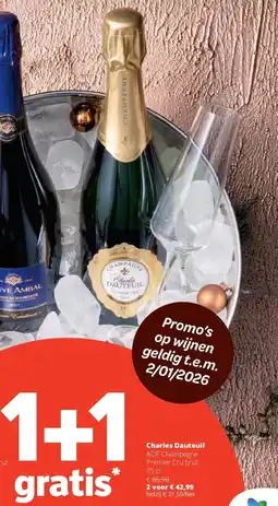 Spar Charles Dauteuil AOP Champagne Premier Cru brut 75 cl aanbieding