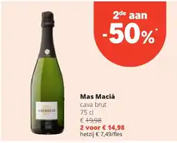 Spar Mas Macià cava brut 75 cl aanbieding