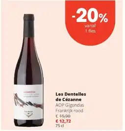 Spar Les Dentelles de Cézanne AOP Gigondas Frankrijk rood aanbieding