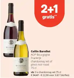 Spar Collin Barollet chardonnay wit 75 cl aanbieding