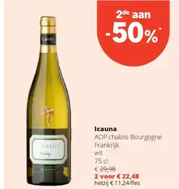 Spar Icauna AOP chablis Bourgogne Frankrijk wit 75 cl aanbieding