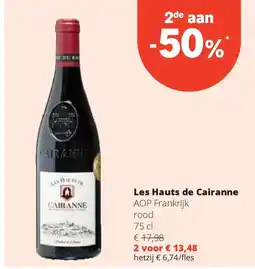 Spar Les Hauts de Cairanne AOP Frankrijk rood 75 cl aanbieding