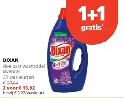 Spar DIXAN vloeibaar wasmiddel lavendel 32 wasbeurten aanbieding