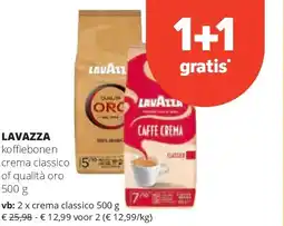 Spar LAVAZZA crema classico 500 g aanbieding