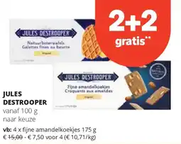 Spar JULES DESTROOPER fijne amandelkoekjes 175 g aanbieding
