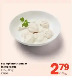 Spar scampi met tomaat in looksaus aanbieding