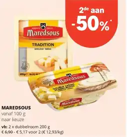 Spar MAREDSOUS dubbelroom 200 g aanbieding