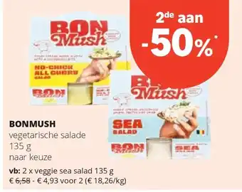 Spar BONMUSH veggie sea salad 135 g aanbieding