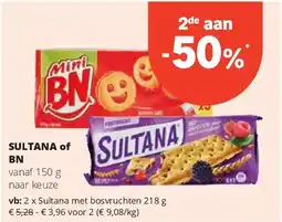 Spar Sultana met bosvruchten 218 g aanbieding