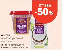 Spar GO-TAN kokosmelk 250 ml aanbieding