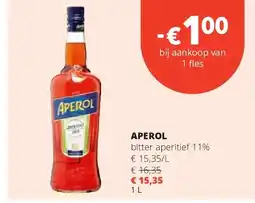 Spar APEROL bitter aperitief 11% aanbieding