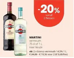 Spar MARTINI bianco vermouth 14,5% 1 L aanbieding