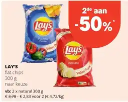 Spar LAY’S natural 300 g aanbieding