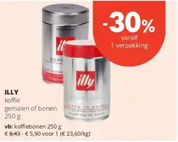Spar ILLY koffiebonen 250 g aanbieding