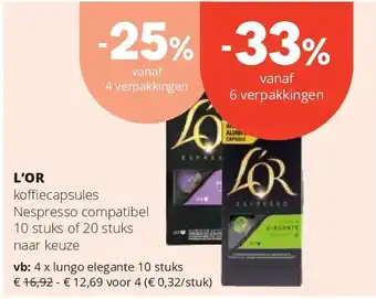 Spar L’OR lungo elegante 10 stuks aanbieding