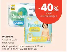 Spar PAMPERS premium protection maat 4 25 stuks aanbieding
