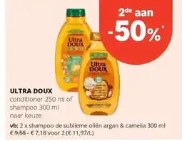 Spar ULTRA DOUX shampoo de sublieme oliën argan & camelia 300 ml aanbieding