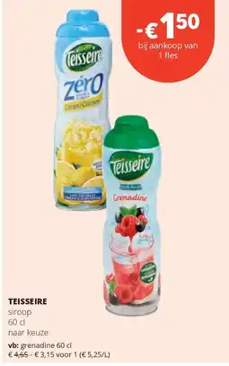 Spar TEISSEIRE grenadine 60 cl aanbieding