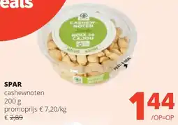 Spar SPAR cashewnoten 200 g aanbieding