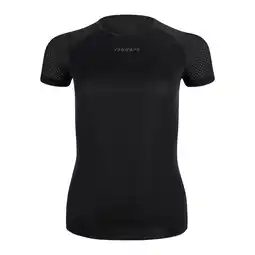Decathlon Dames wieler Shirt met korte mouwen als baselayer Licht Zwart aanbieding