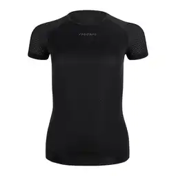 Decathlon Dames wieler Shirt met korte mouwen als baselayer Licht Zwart aanbieding