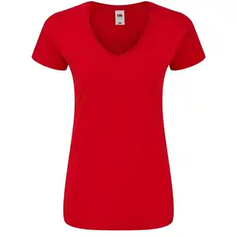 Decathlon Dames Iconisch V Hals Tshirt (Rood) aanbieding