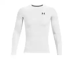 Decathlon Blouse Under Armour Heatgear Long Sleeve, Wit, Mannen aanbieding