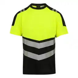 Decathlon Heren HighVis Tshirt (ZWART/GEEL) aanbieding
