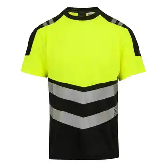 Decathlon Heren HighVis Tshirt (ZWART/GEEL) aanbieding