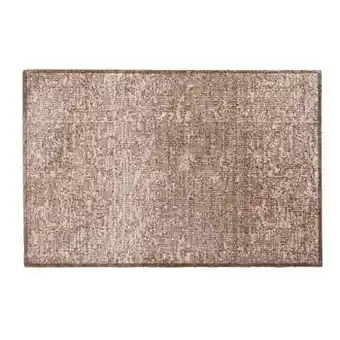 Leen Bakker Mat Soft & Deco Velvet - beige - 67x100 cm - Leen Bakker aanbieding