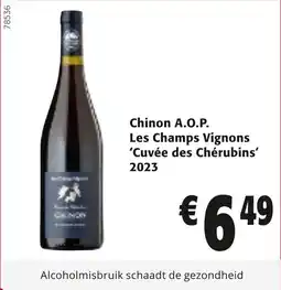 Colruyt Chinon A.O.P. Les Champs Vignons 'Cuvée des Chérubins' 2023 aanbieding