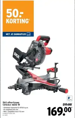 GAMMA Skil afkortzaag 1310AA 1600 W aanbieding