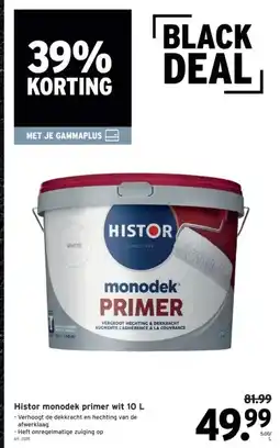 GAMMA Histor monodek primer wit 10 L aanbieding