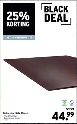 GAMMA Betonplex dikte 18 mm aanbieding