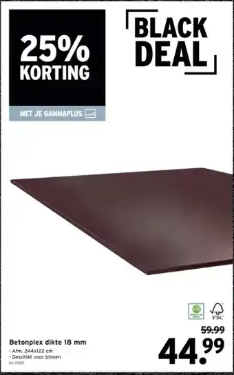 Betonplex dikte 18 mm