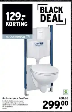 GAMMA Grohe wc-pack Bau Even aanbieding
