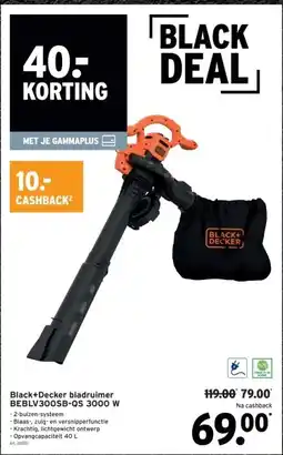 GAMMA Black+Decker bladruimer BEBLV300SB-QS 3000 W -2-buizen-systeem aanbieding