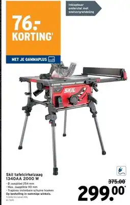 GAMMA Skil tafelcirkelzaag 1340AA 2000 W aanbieding