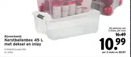GAMMA Kerstballenbox 45 L met deksel en inlay aanbieding